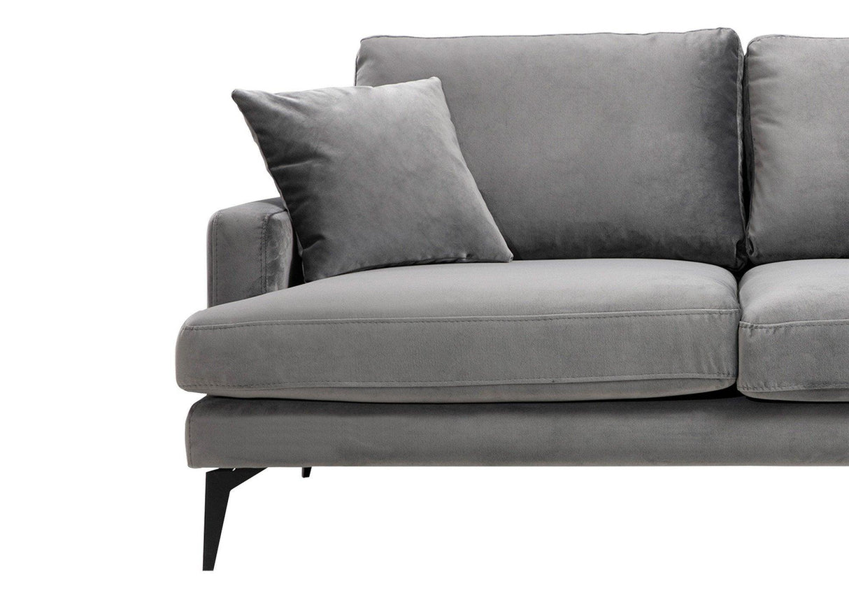 Canapea Fixa cu 2 Locuri Yase, 175 x 88 x 90 cm - Gri, SKU 560ARE1505
