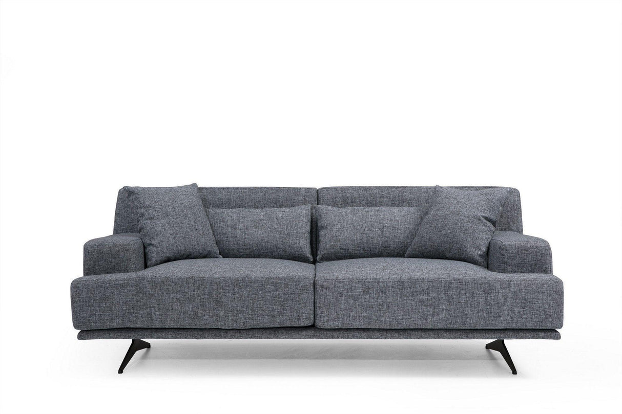 Canapea Fixa cu 2 Locuri Bentley, 200 x 80 x 110 cm - Gri, SKU 560ARE1507