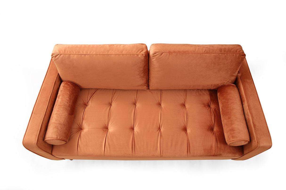 Canapea fixă Rome, Diverse culori, Diverse configurații, Ø10x70 cm - Portocaliu - 2 locuri | SKU: 560ARE1514 | Canapea fixă Rome, Ø10x70 cm, varianta Portocaliu - 2 locuri, produs pentru amenajarea locuinței, disponibil online în România la CasaMob