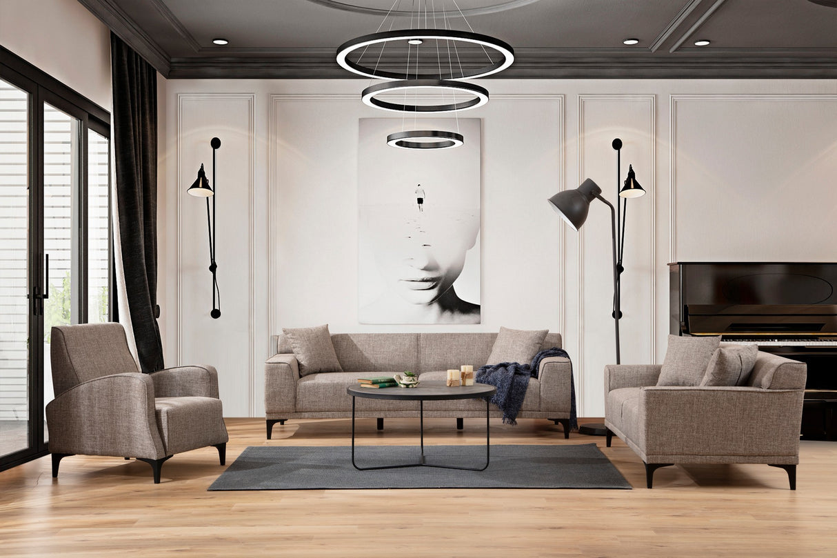 Canapea fixă 3 locuri Petra 3, Diverse culori, 215x86x87 cm - Fawn | SKU: 560ARE1527 | Canapea fixă 3 locuri Petra 3, 215x86x87 cm, varianta Fawn, produs pentru amenajarea locuinței, disponibil online în România la CasaMob