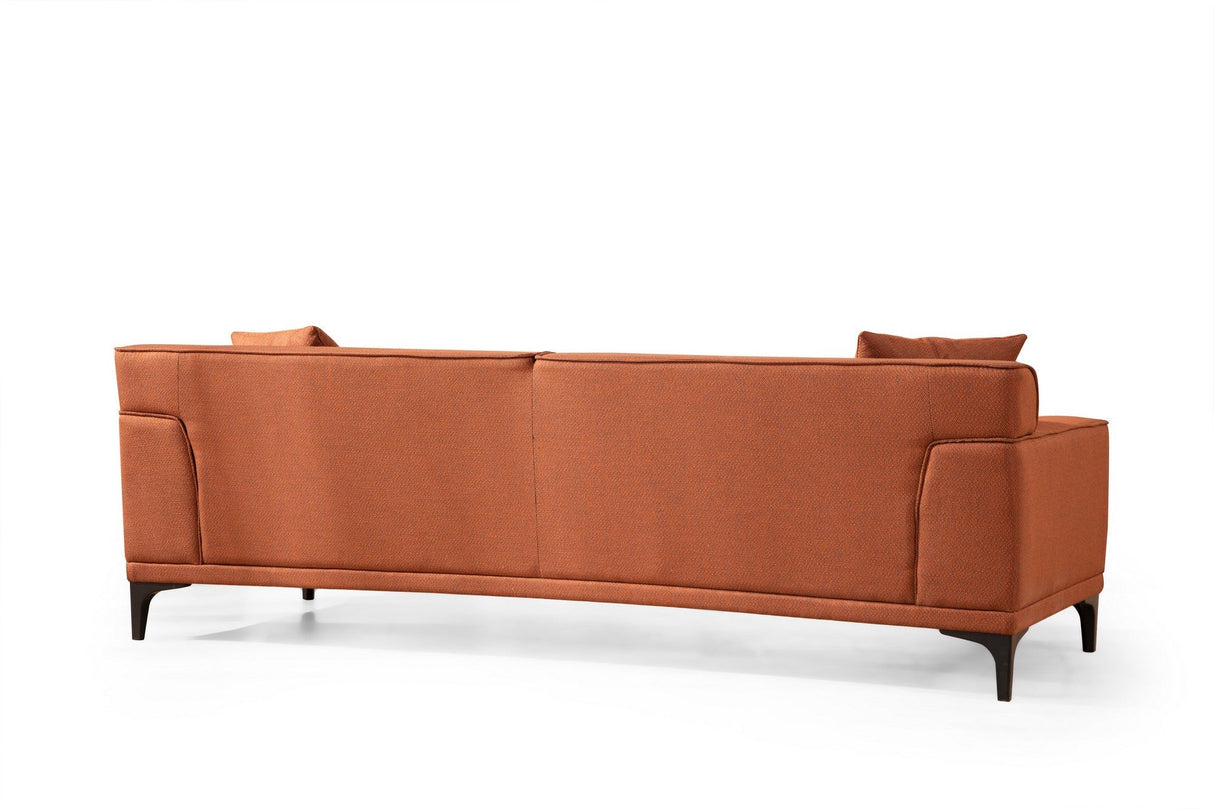 Canapea fixă 3 locuri Petra 3, Diverse culori, 215x86x87 cm - Portocaliu | SKU: 560ARE1528 | Canapea fixă 3 locuri Petra 3, 215x86x87 cm, varianta Portocaliu, produs pentru amenajarea locuinței, disponibil online în România la CasaMob