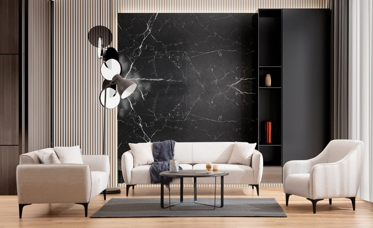 Canapea fixă Belissimo, Diverse culori, Diverse configurații, Diverse dimensiuni - Off white - 160x95x67 cm - 2 locuri | SKU: 560ARE1534 | Canapea fixă Belissimo, varianta Off white - 160x95x67 cm - 2 locuri, produs pentru amenajarea locuinței, disponibil online în România la CasaMob