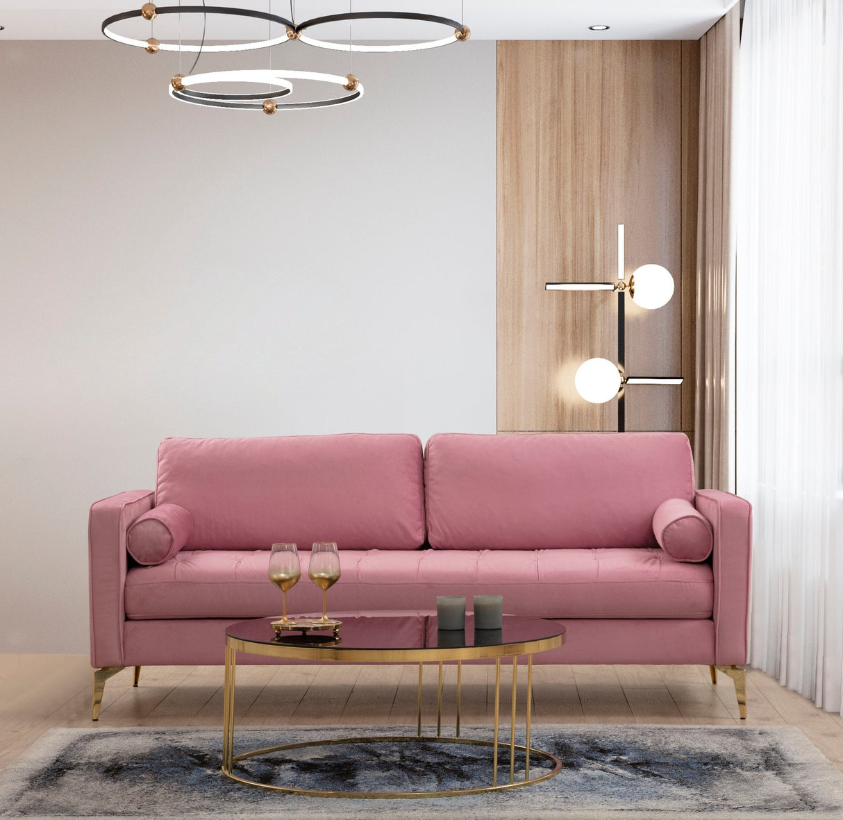 Canapea fixă Rome, Diverse culori, Diverse configurații, Ø10x70 cm - Roz pudrat - 3 locuri | SKU: 560ARE1541 | Canapea fixă Rome, Ø10x70 cm, varianta Roz pudrat - 3 locuri, produs pentru amenajarea locuinței, disponibil online în România la CasaMob