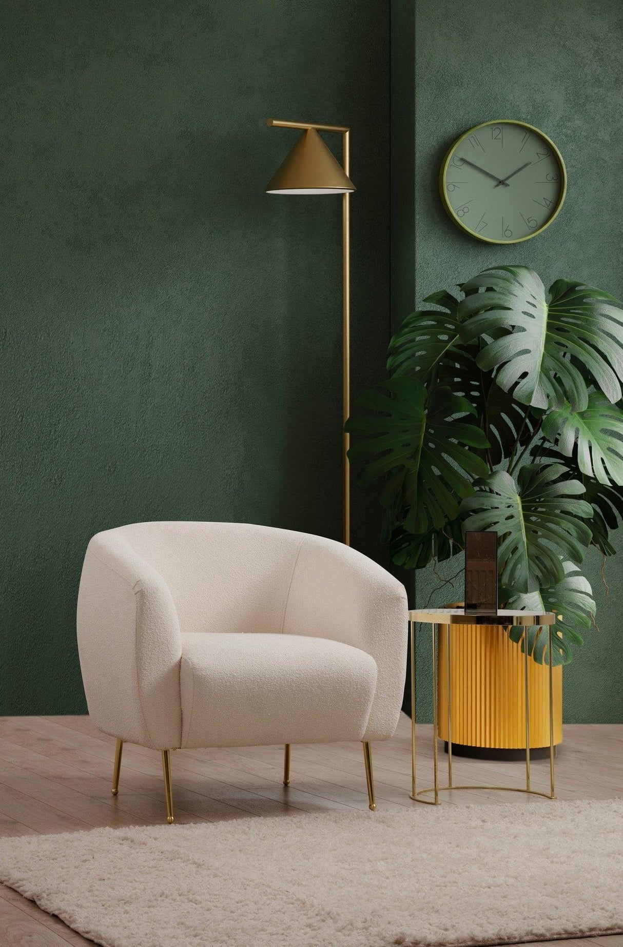 Fotoliu Eses Wing Chair, 70 x 82 x 82 cm - Crem, SKU 560ARE1729