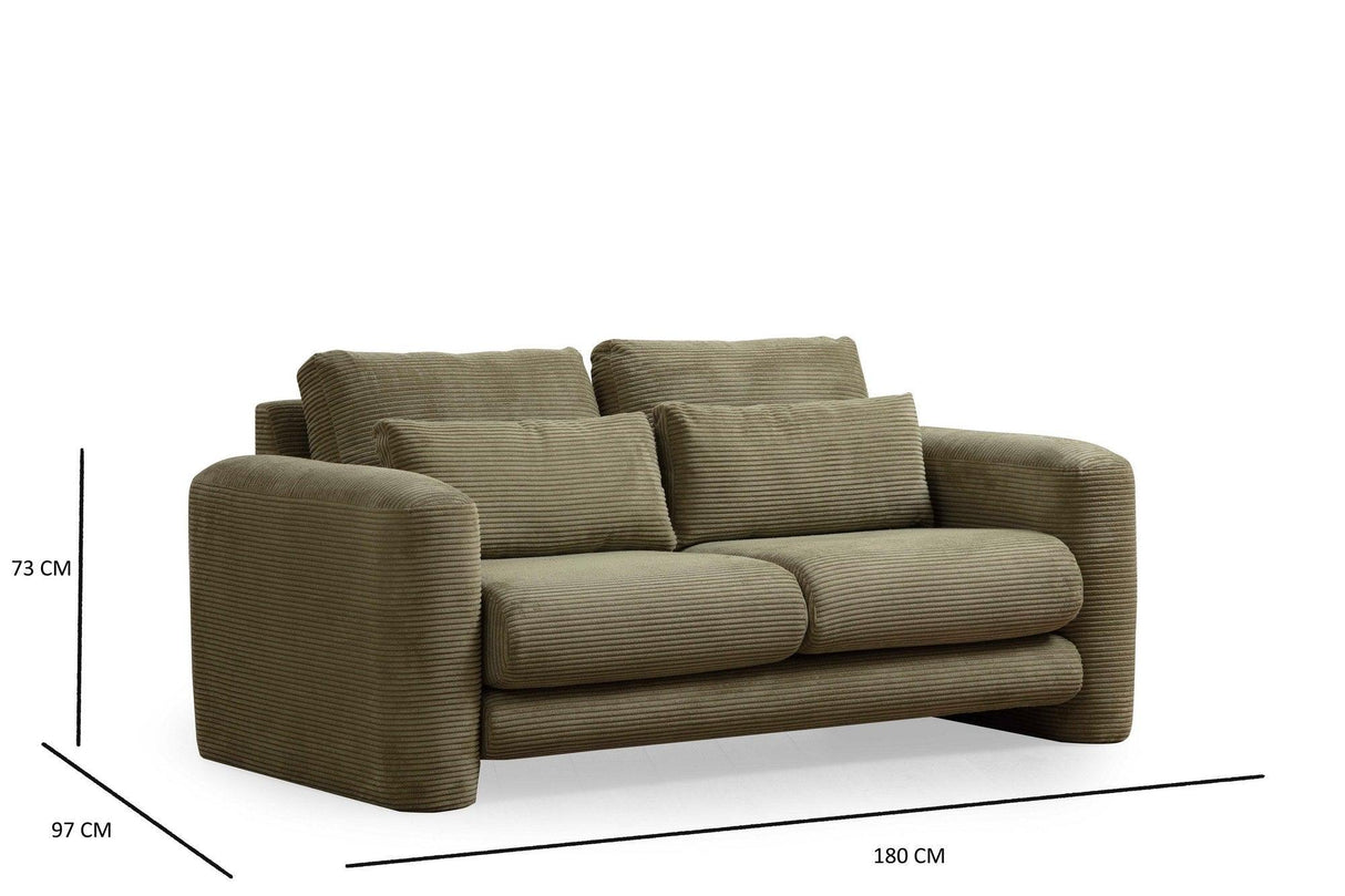 Canapea Lux 2 locuri Lily, 180 x 73 x 97 cm - Verde, SKU 560ARE1844
