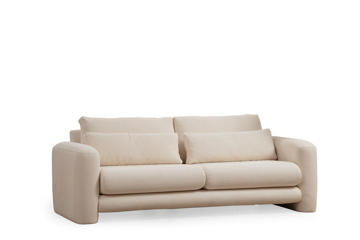 Canapea Lux 3 locuri Lily, 215 x 73 x 97 cm - Crem, SKU 560ARE1847
