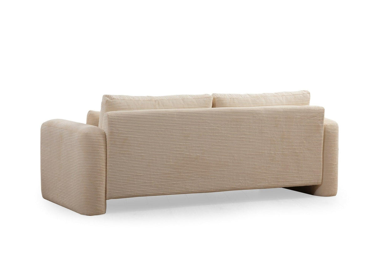 Canapea Lux 3 locuri Lily, 215 x 73 x 97 cm - Bej, SKU 560ARE1847