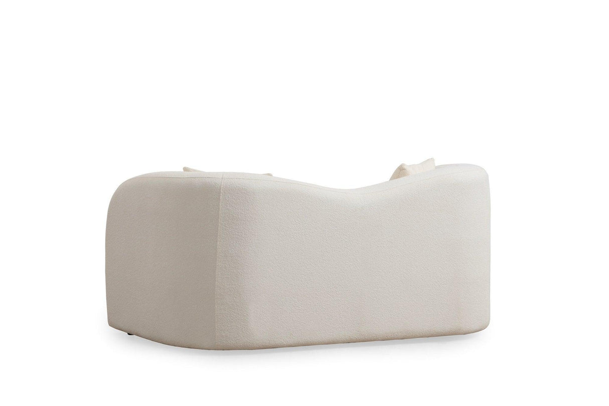 Canapea Fixa cu 2 locuri Asoste, Crem, 170 x 75 x 76 cm