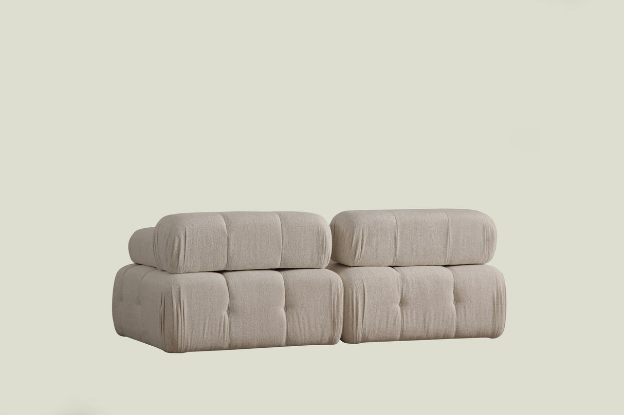 Canapea fixă 2 locuri Doblo (L1-1R) Cream Bouclette, Crem