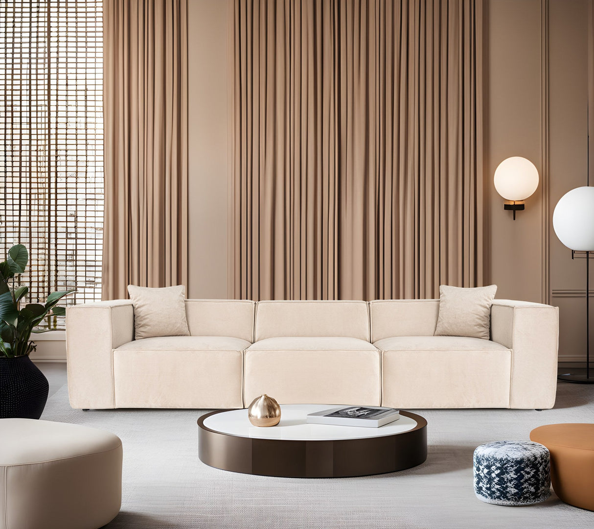 Canapea fixă Lora, Diverse culori, Diverse configurații, 108x74x65 cm - Crem - 3 locuri | SKU: 560ARE1938 | Canapea fixă Lora, 108x74x65 cm, varianta Crem - 3 locuri, produs pentru amenajarea locuinței, disponibil online în România la CasaMob