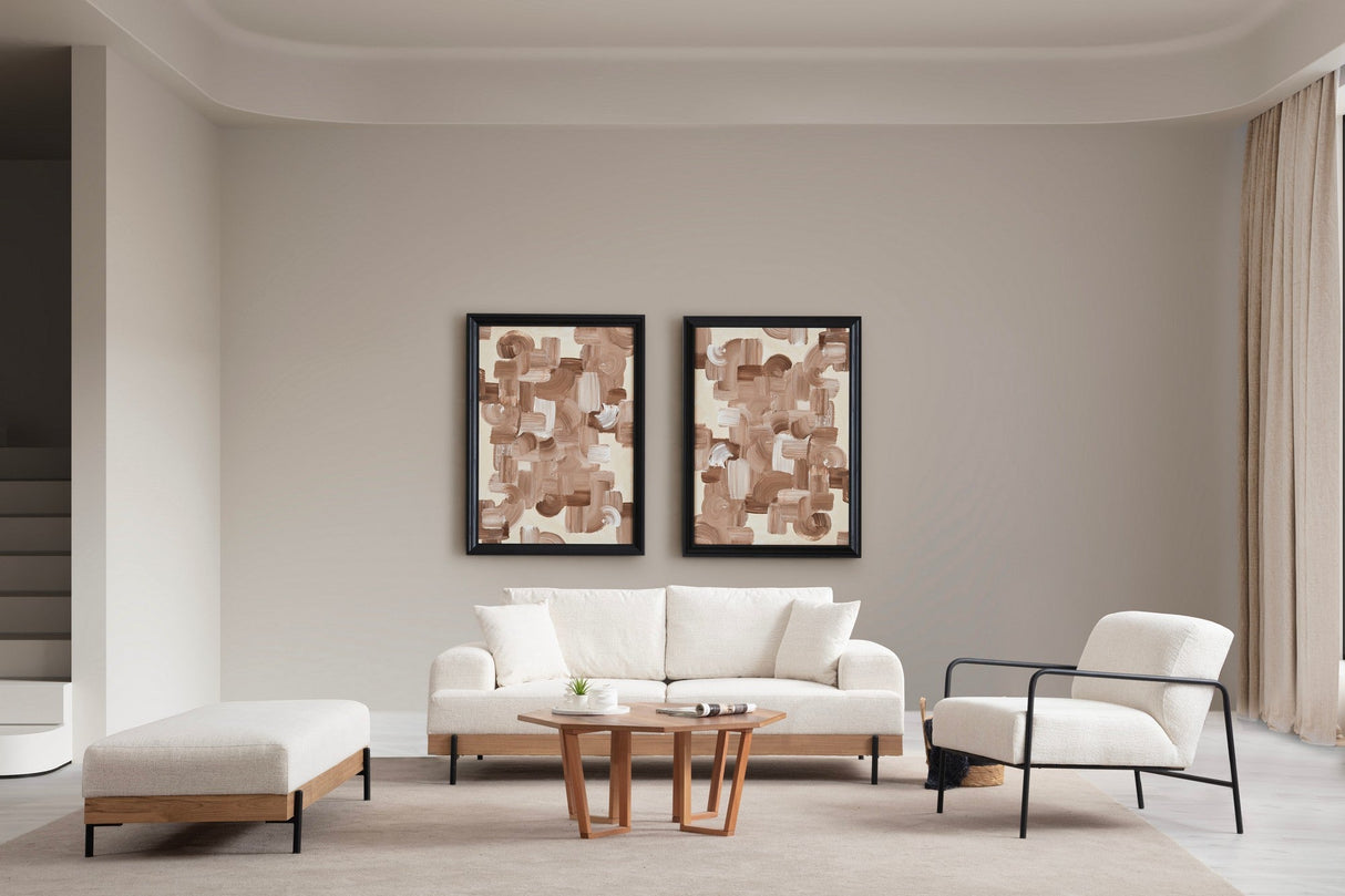 Taburet Eti stejar Pouffe, Diverse culori - Alb | SKU: 560ARE2134 | Taburet Eti stejar Pouffe, varianta Alb, produs pentru amenajarea locuinței, disponibil online în România la CasaMob