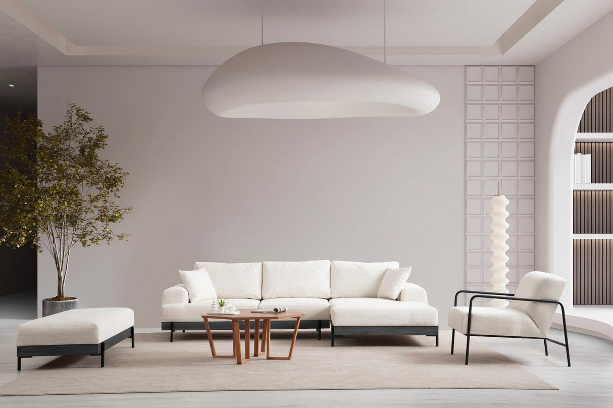 Taburet Eti negru Pouffe, Diverse culori - Alb | SKU: 560ARE2136 | Taburet Eti negru Pouffe, varianta Alb, produs pentru amenajarea locuinței, disponibil online în România la CasaMob