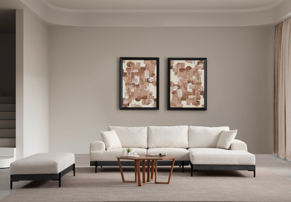 Taburet Eti negru Pouffe, Diverse culori - Alb | SKU: 560ARE2136 | Taburet Eti negru Pouffe, varianta Alb, produs pentru amenajarea locuinței, disponibil online în România la CasaMob