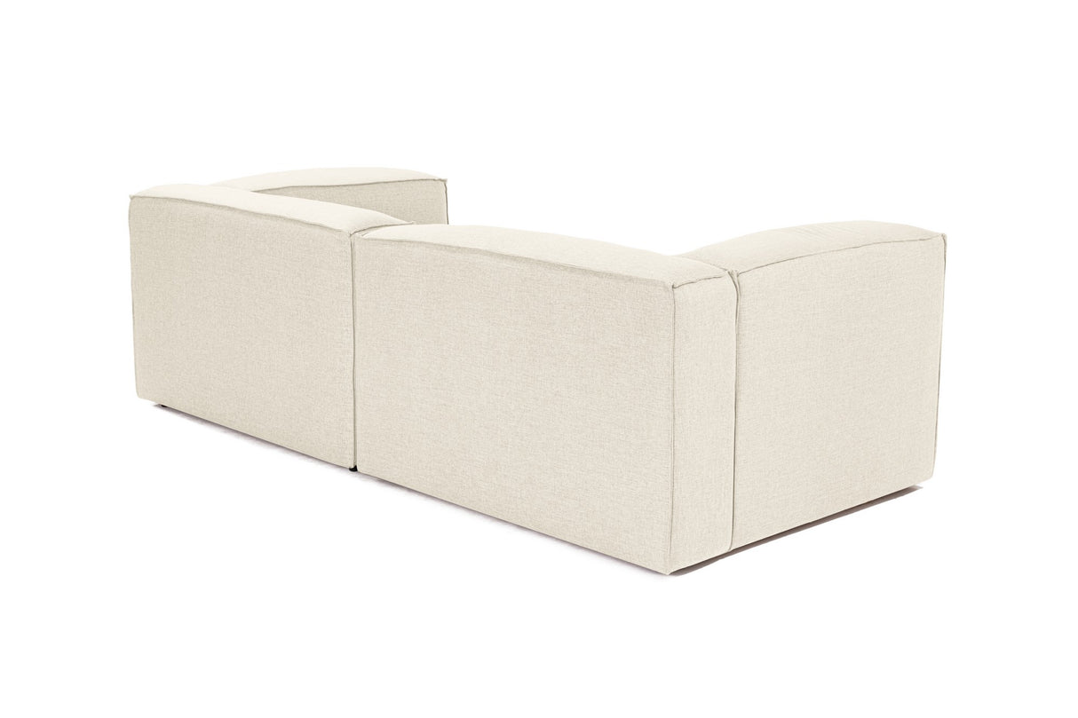 Canapea fixă 2 locuri Fora 2, Ecru, 214x105x66 cm