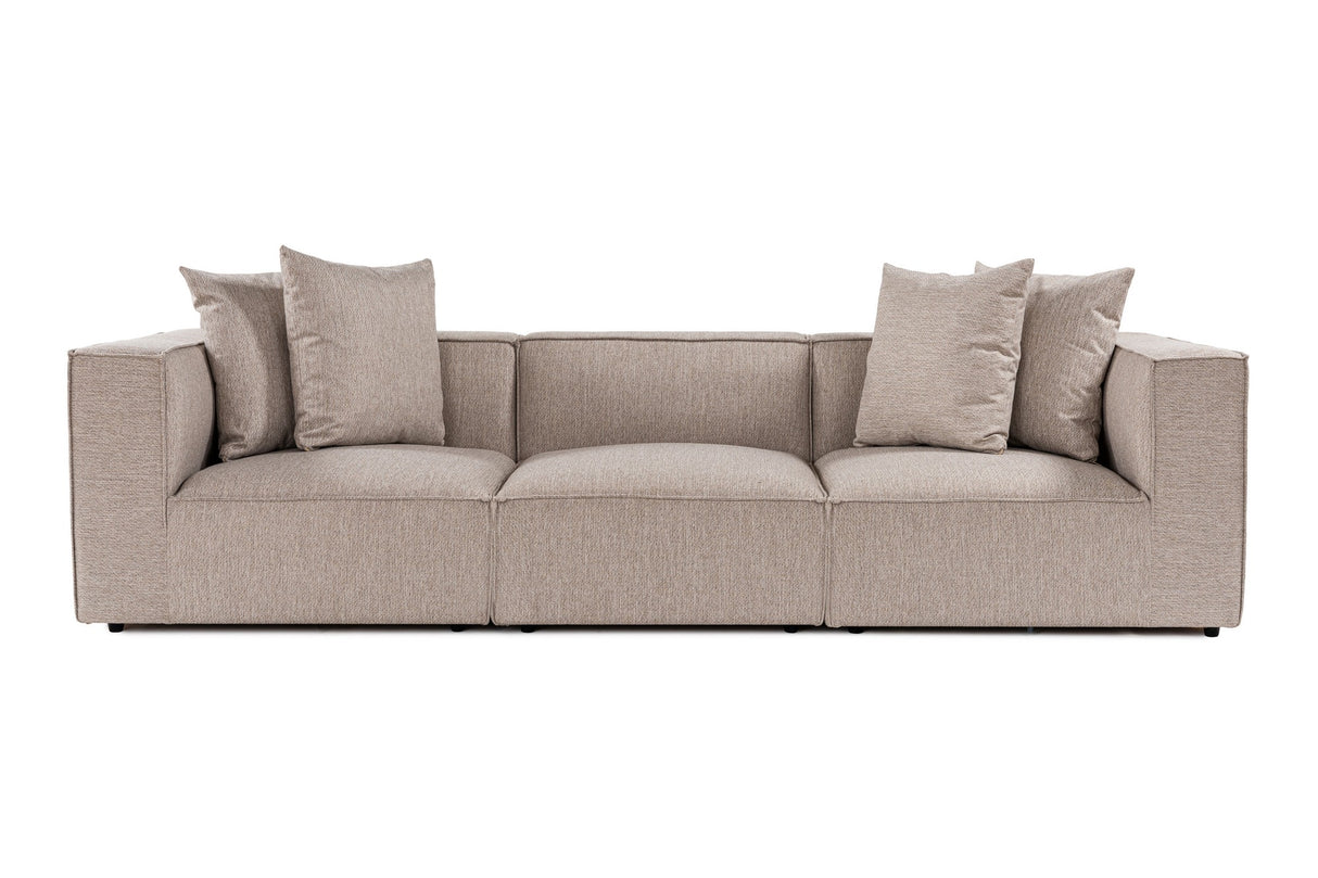 Canapea fixă 3 locuri Sora 3, Diverse culori, 270x95x65 cm - Sand beige | SKU: 560ARE2195 | Canapea fixă 3 locuri Sora 3, 270x95x65 cm, varianta Sand beige, produs pentru amenajarea locuinței, disponibil online în România la CasaMob