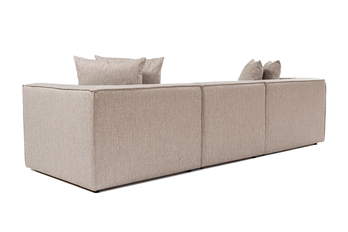 Canapea fixă 3 locuri Sora 3, Diverse culori, 270x95x65 cm - Sand beige | SKU: 560ARE2195 | Canapea fixă 3 locuri Sora 3, 270x95x65 cm, varianta Sand beige, produs pentru amenajarea locuinței, disponibil online în România la CasaMob