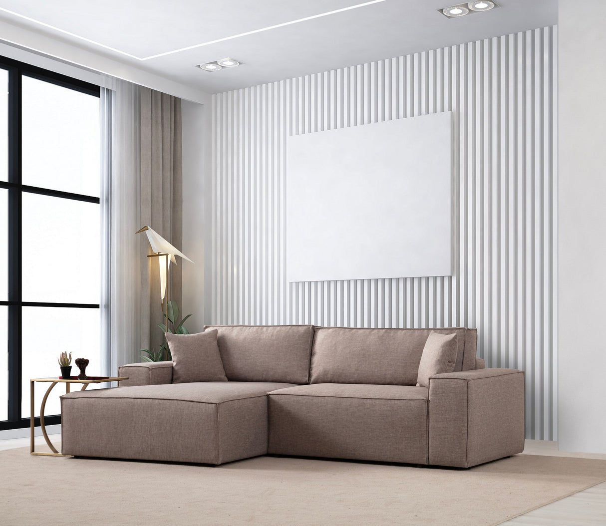 Canapea extensibilă de colț Pırlo, Stânga, Diverse culori, 260x170x78 cm - Maro | SKU: 560ARE2216 | Canapea extensibilă de colț Pırlo, Stânga, 260x170x78 cm, varianta Maro, produs pentru amenajarea locuinței, disponibil online în România la CasaMob