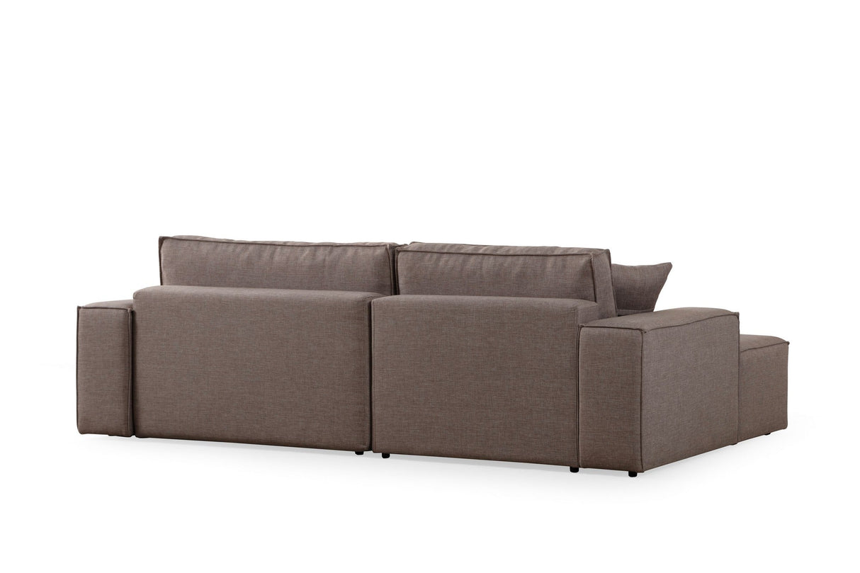 Canapea extensibilă de colț Pırlo, Stânga, Diverse culori, 260x170x78 cm - Maro | SKU: 560ARE2216 | Canapea extensibilă de colț Pırlo, Stânga, 260x170x78 cm, varianta Maro, produs pentru amenajarea locuinței, disponibil online în România la CasaMob