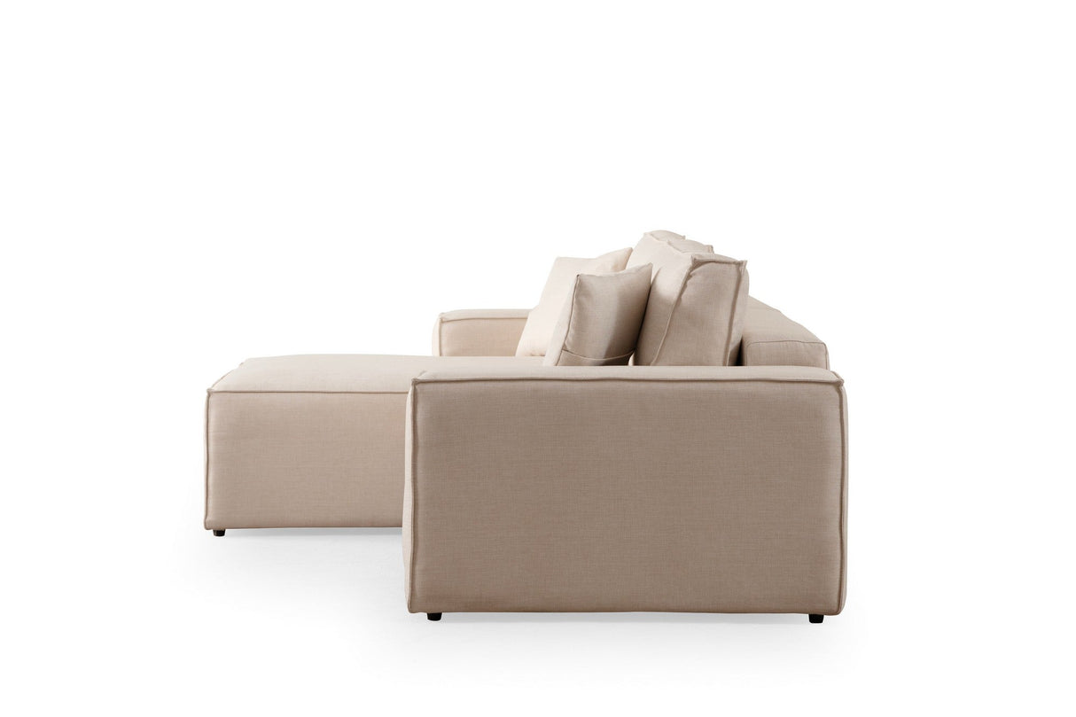Canapea extensibilă de colț Pırlo, Stânga, Diverse culori, 260x170x78 cm - Ecru | SKU: 560ARE2220 | Canapea extensibilă de colț Pırlo, Stânga, 260x170x78 cm, varianta Ecru, produs pentru amenajarea locuinței, disponibil online în România la CasaMob
