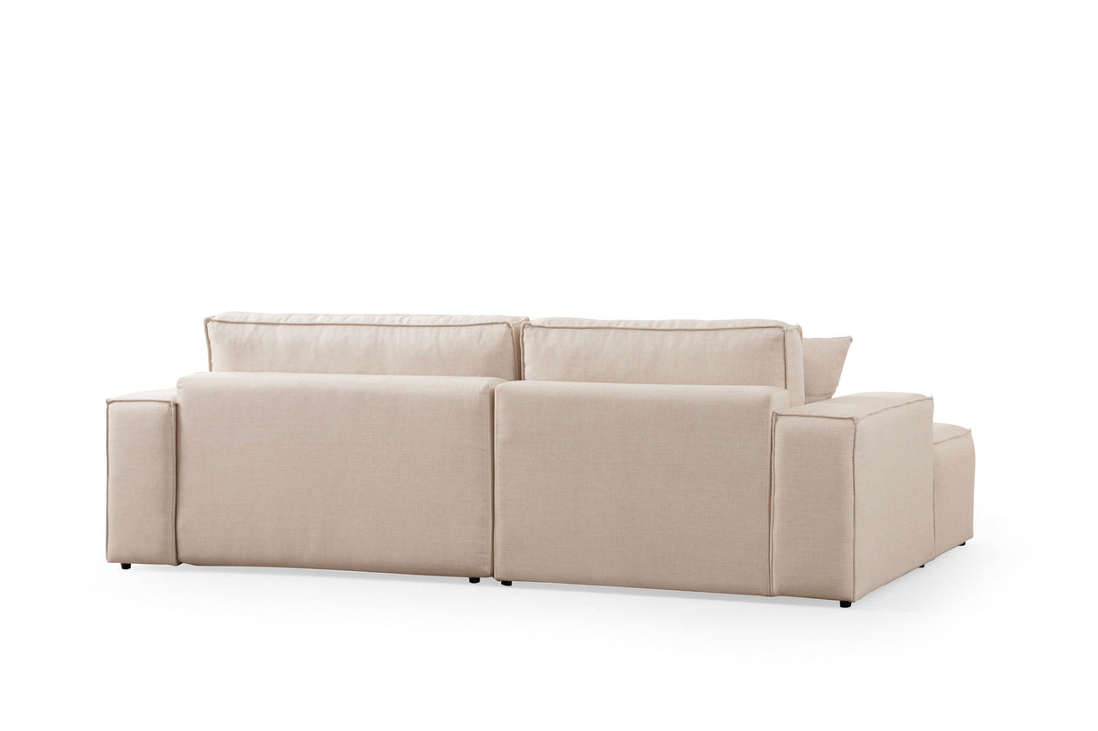 Canapea extensibilă de colț Pırlo, Stânga, Diverse culori, 260x170x78 cm - Ecru | SKU: 560ARE2220 | Canapea extensibilă de colț Pırlo, Stânga, 260x170x78 cm, varianta Ecru, produs pentru amenajarea locuinței, disponibil online în România la CasaMob