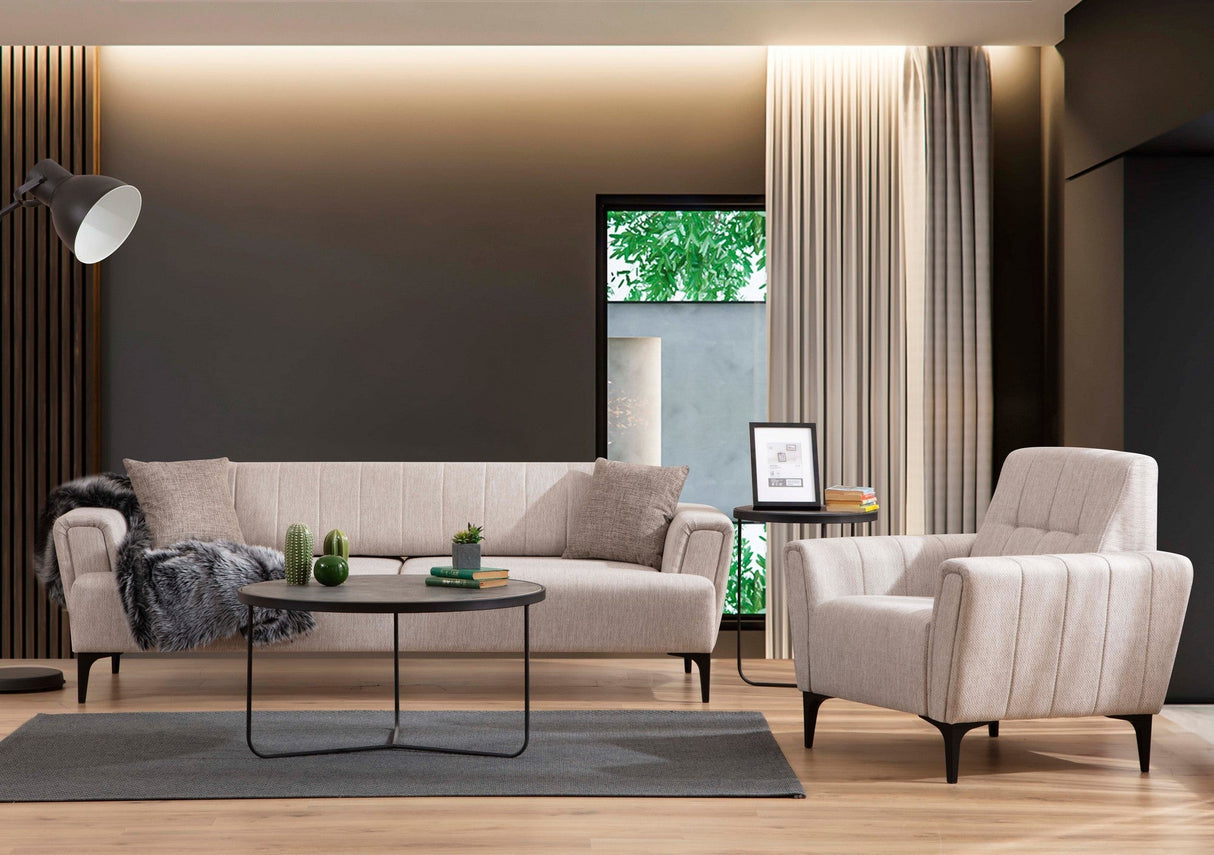 Canapea extensibilă Hamlet, 3 locuri, Diverse culori - Bej | SKU: 560ARE2240 | Canapea extensibilă Hamlet, 3 locuri, varianta Bej, produs pentru amenajarea locuinței, disponibil online în România la CasaMob