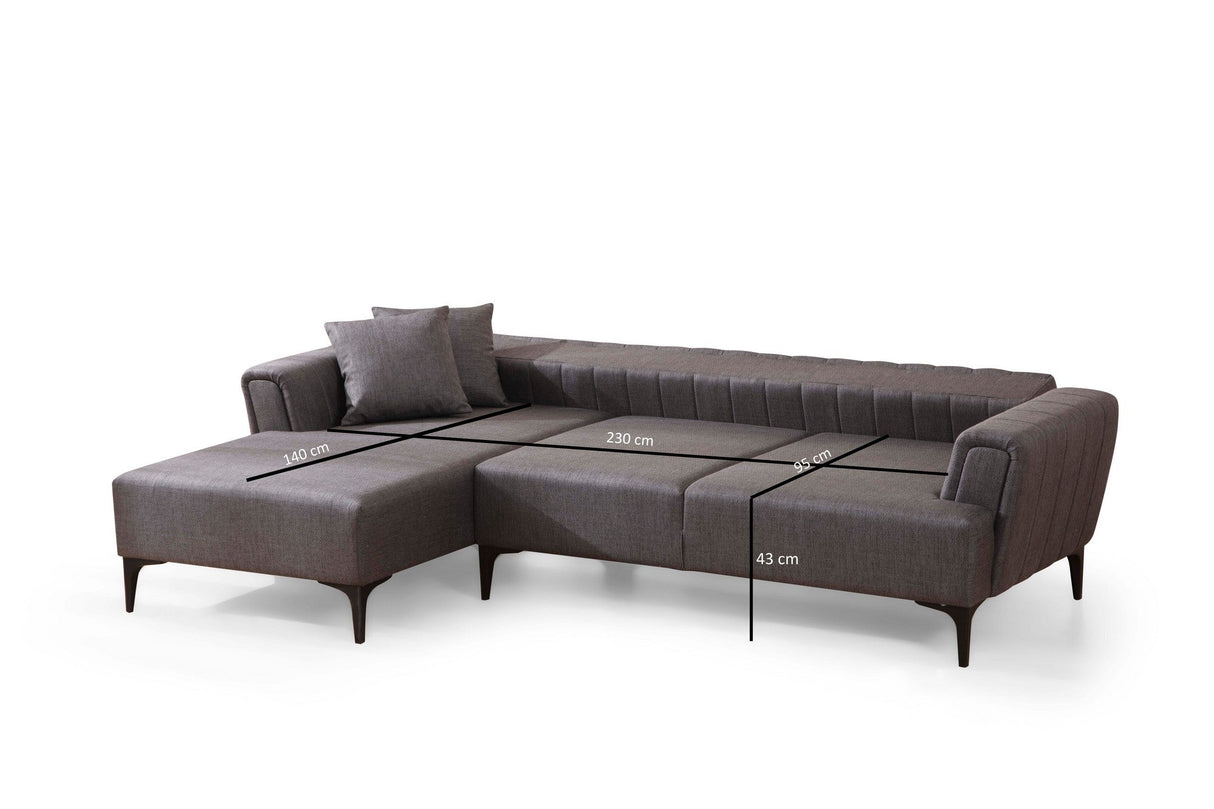 Canapea extensibilă Hamlet, Colț, Stânga, Diverse culori, 270x140 cm - Gri închis | SKU: 560ARE2248 | Canapea extensibilă Hamlet, Colț, Stânga, 270x140 cm, varianta Gri închis, produs pentru amenajarea locuinței, disponibil online în România la CasaMob