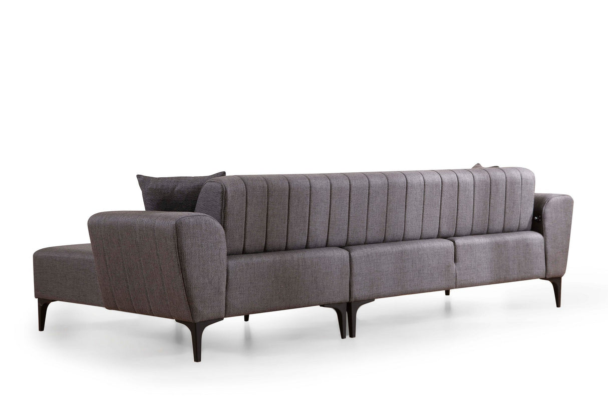 Canapea extensibilă Hamlet, Colț, 1 piesă, Dreapta, Diverse culori, 270x140 cm - Gri închis | SKU: 560ARE2253 | Canapea extensibilă Hamlet, Colț, 1 piesă, Dreapta, 270x140 cm, varianta Gri închis, produs pentru amenajarea locuinței, disponibil online în România la CasaMob