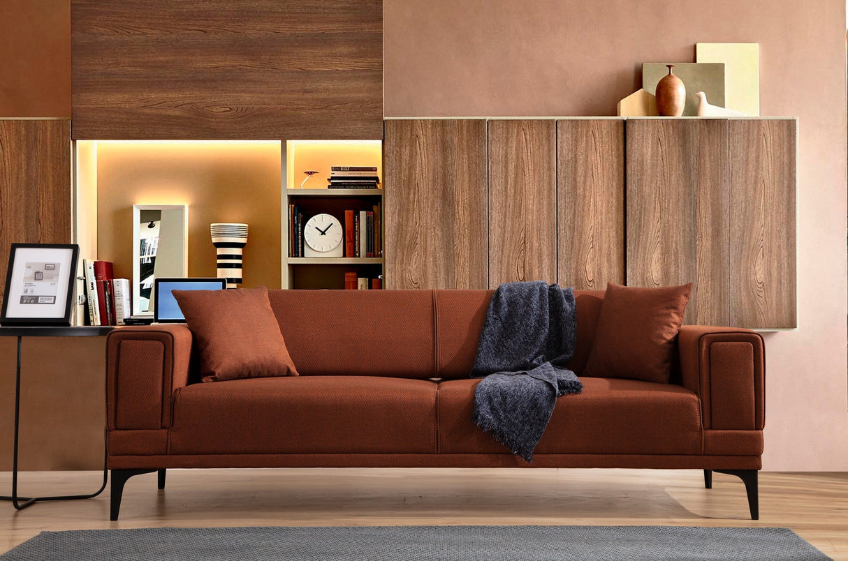 Canapea extensibilă Horizon, 3 locuri, Diverse culori - Roșu cărămiziu | SKU: 560ARE2263 | Canapea extensibilă Horizon, 3 locuri, varianta Roșu cărămiziu, produs pentru amenajarea locuinței, disponibil online în România la CasaMob