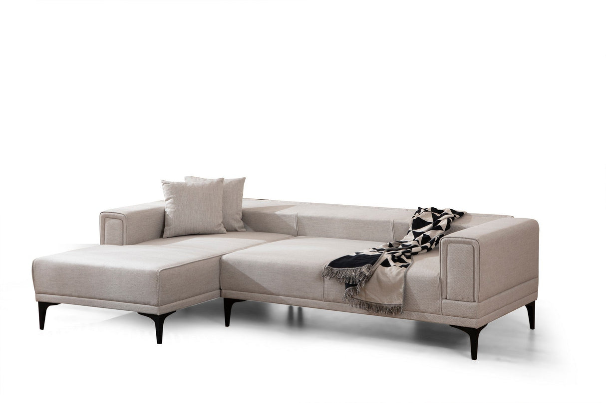 Canapea extensibilă Horizon, Colț, Stânga, Diverse culori, 250x140 cm - Ecru | SKU: 560ARE2269 | Canapea extensibilă Horizon, Colț, Stânga, 250x140 cm, varianta Ecru, produs pentru amenajarea locuinței, disponibil online în România la CasaMob