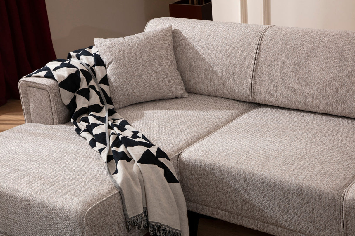 Canapea extensibilă Horizon, Colț, Stânga, Diverse culori, 250x140 cm - Maro deschis | SKU: 560ARE2270 | Canapea extensibilă Horizon, Colț, Stânga, 250x140 cm, varianta Maro deschis, produs pentru amenajarea locuinței, disponibil online în România la CasaMob