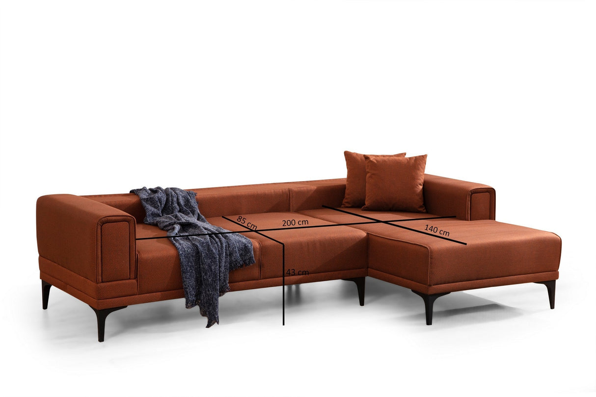 Canapea extensibilă Horizon, Colț, Dreapta, Diverse culori, 250x140 cm - Roșu cărămiziu | SKU: 560ARE2275 | Canapea extensibilă Horizon, Colț, Dreapta, 250x140 cm, varianta Roșu cărămiziu, produs pentru amenajarea locuinței, disponibil online în România la CasaMob