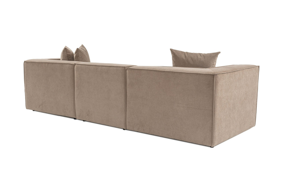 Canapea fixă 3 locuri Sora 3, Diverse culori, 270x95x65 cm - Cappuccino | SKU: 560ARE2312 | Canapea fixă 3 locuri Sora 3, 270x95x65 cm, varianta Cappuccino, produs pentru amenajarea locuinței, disponibil online în România la CasaMob