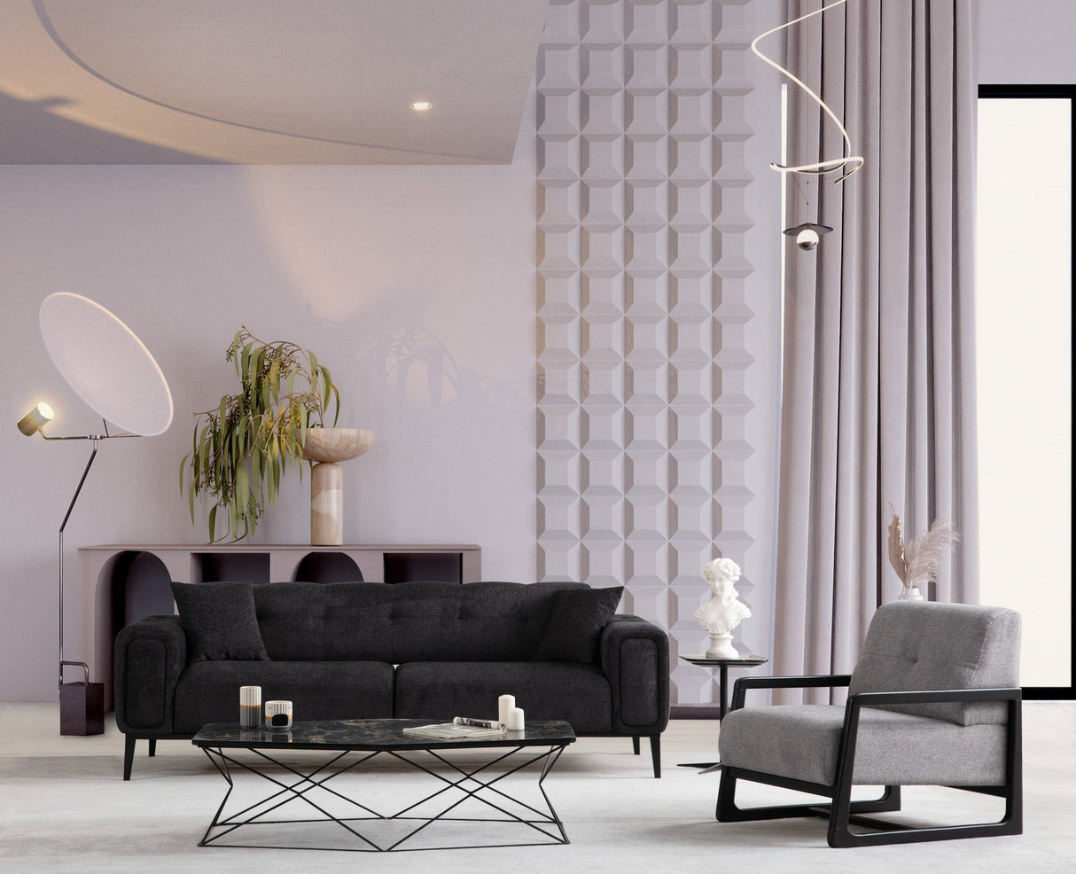 Canapea extensibilă 3 locuri Athena, Diverse culori, 225x92x76 cm - Negru | SKU: 560ARE2361 | Canapea extensibilă 3 locuri Athena, 225x92x76 cm, varianta Negru, produs pentru amenajarea locuinței, disponibil online în România la CasaMob
