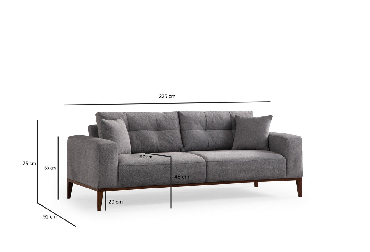Canapea extensibilă 3 locuri Sinor, Diverse culori, 225 x 92 x 75 cm - Gri deschis | SKU: 560ARE2362 | Canapea extensibilă 3 locuri Sinor, 92x57x75 cm, varianta Gri deschis, produs pentru amenajarea locuinței, disponibil online în România la CasaMob