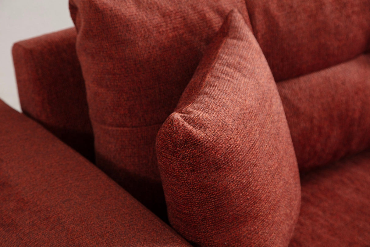 Canapea extensibilă 3 locuri Sinor, Diverse culori, 225 x 92 x 75 cm - Roșu cărămiziu | SKU: 560ARE2365 | Canapea extensibilă 3 locuri Sinor, 92x57x75 cm, varianta Roșu cărămiziu, produs pentru amenajarea locuinței, disponibil online în România la CasaMob