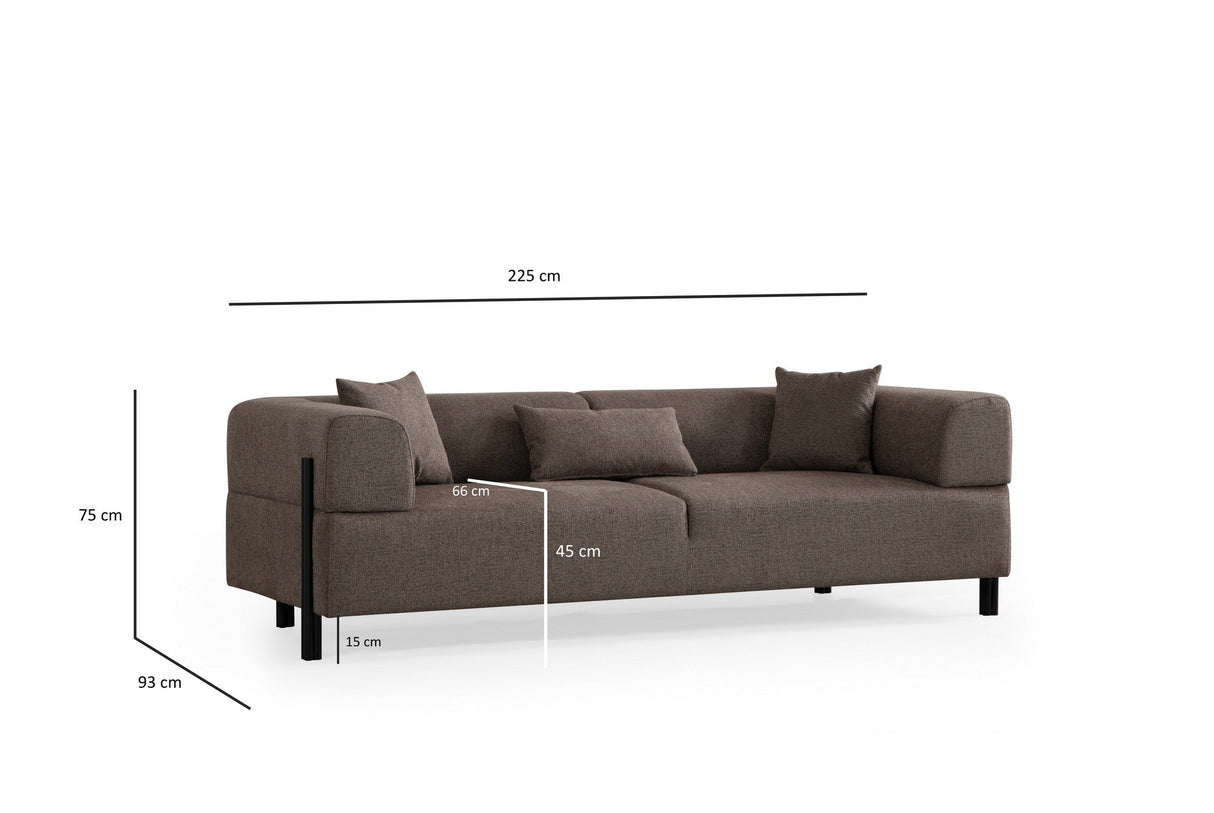 Canapea fixă 3 locuri Gio, Diverse culori, 93x66x75 cm - Maro | SKU: 560ARE2367 | Canapea fixă 3 locuri Gio, 93x66x75 cm, varianta Maro, produs pentru amenajarea locuinței, disponibil online în România la CasaMob