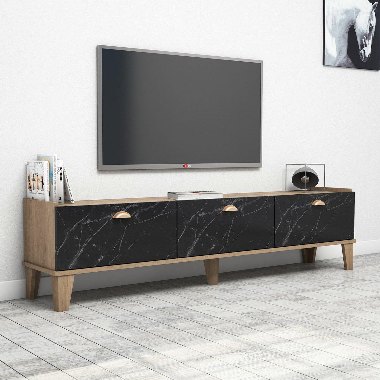 COMODA TV Tna, Stejar, 178x45x35 cm