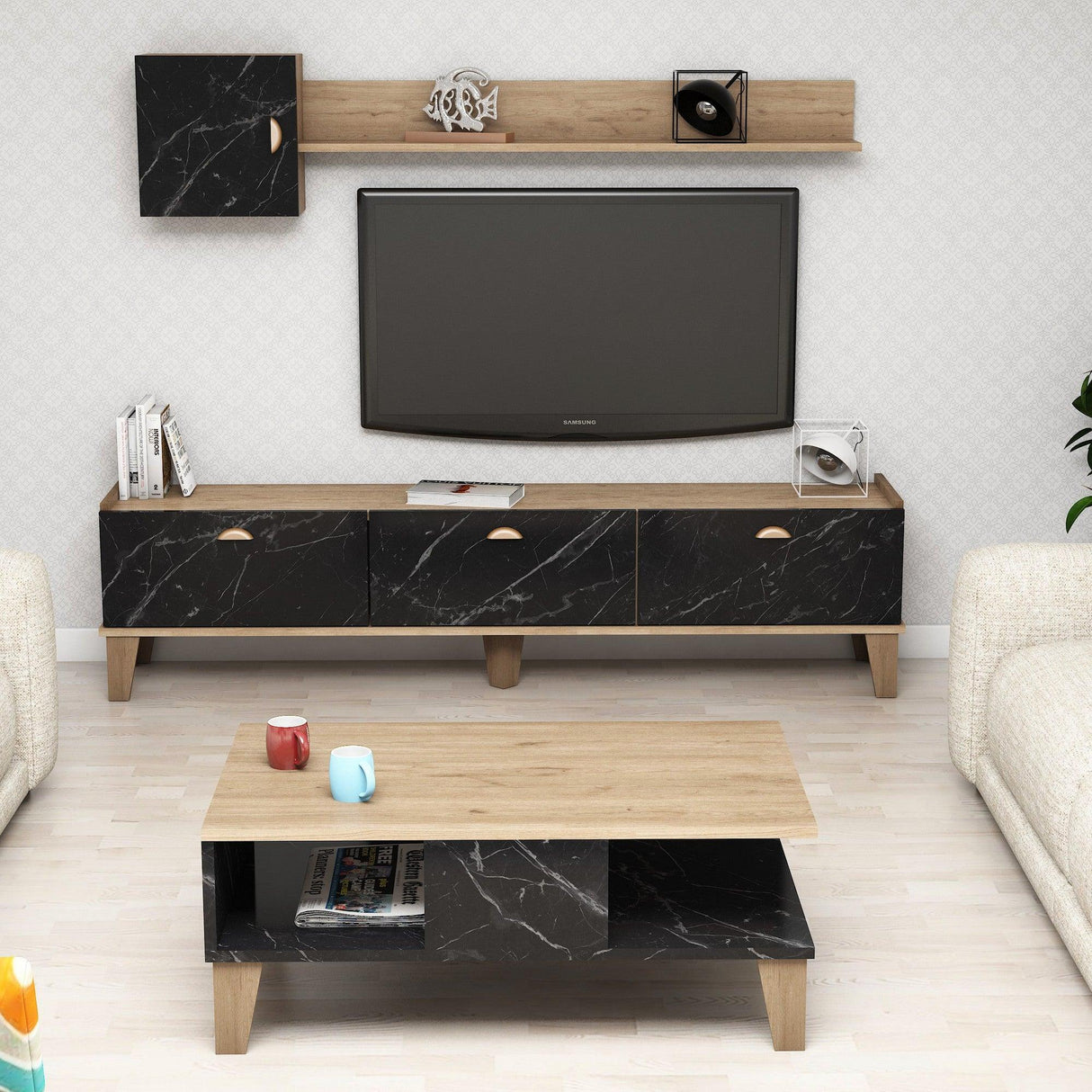Set Mobila Sufragerie Stor, Stejar, 178x45x35 cm