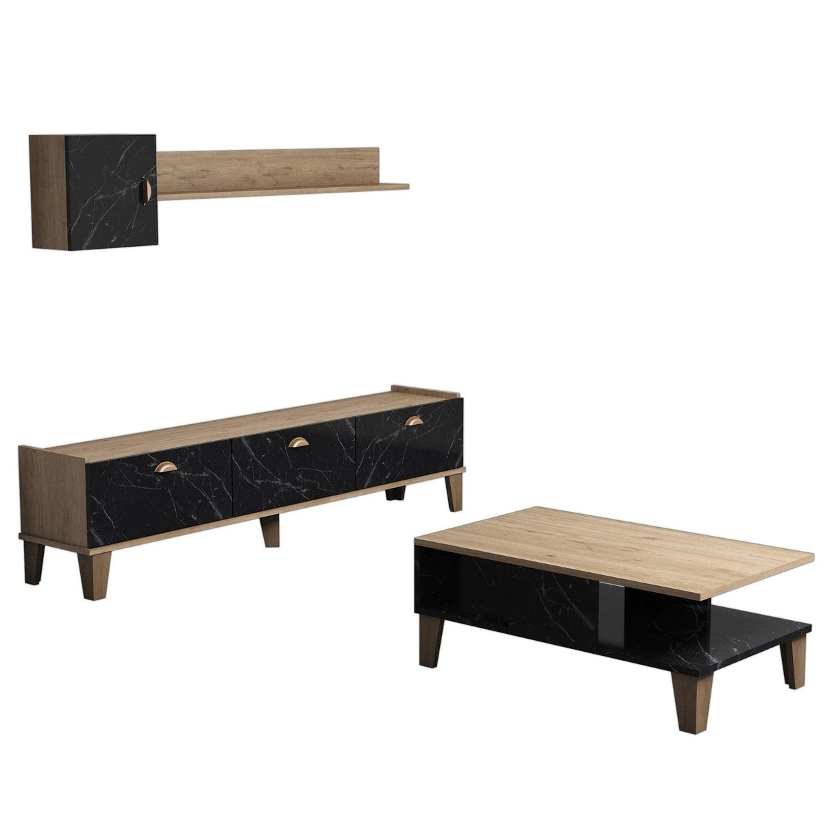 Set Mobila Sufragerie Stor, Stejar, 178x45x35 cm