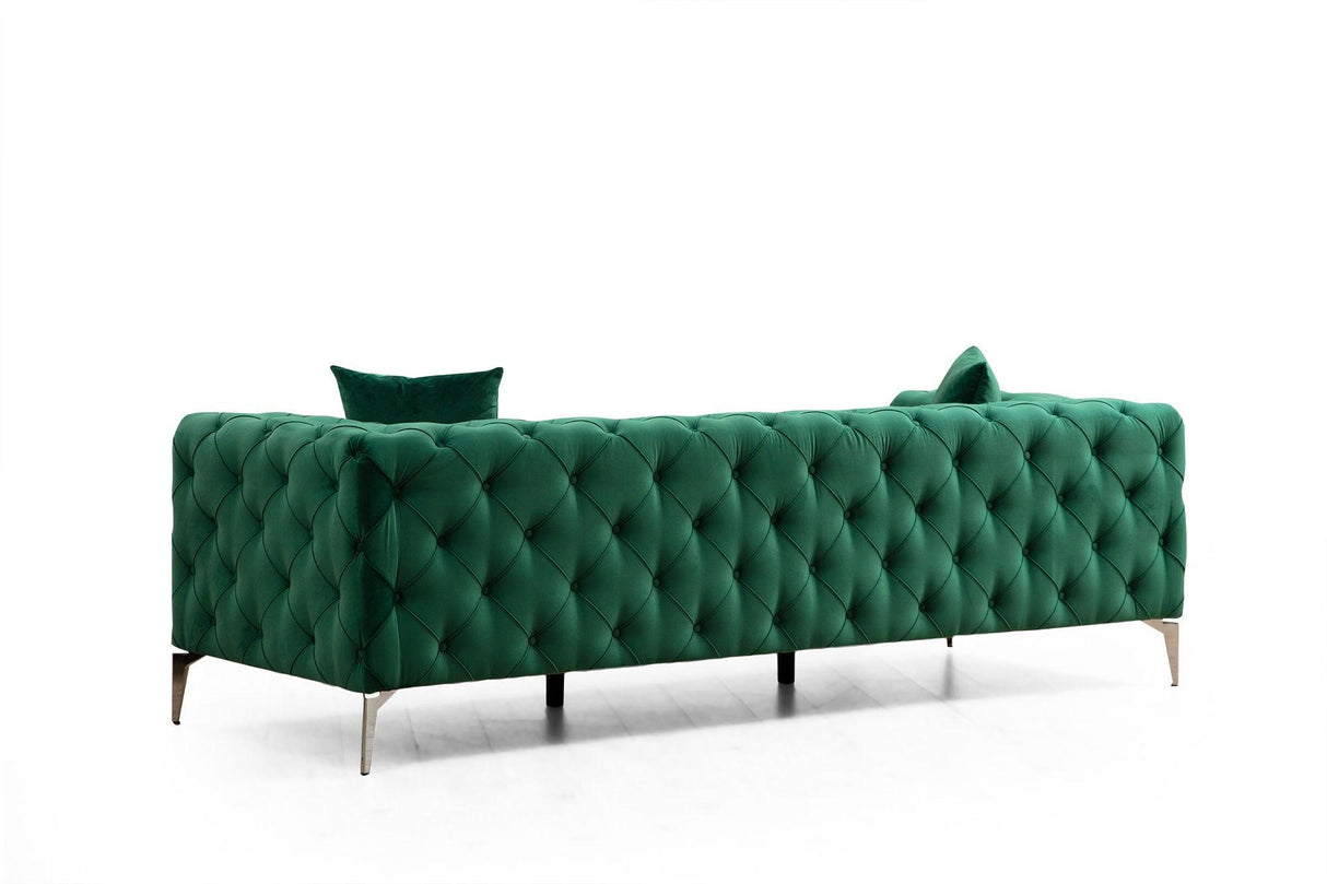 Canapea fixă Como, Diverse culori, Diverse configurații, Diverse dimensiuni - Verde - 237x90x70 cm - 3 locuri | SKU: 569HLN1134 | Canapea fixă Como, varianta Verde - 237x90x70 cm - 3 locuri, produs pentru amenajarea locuinței, disponibil online în România la CasaMob