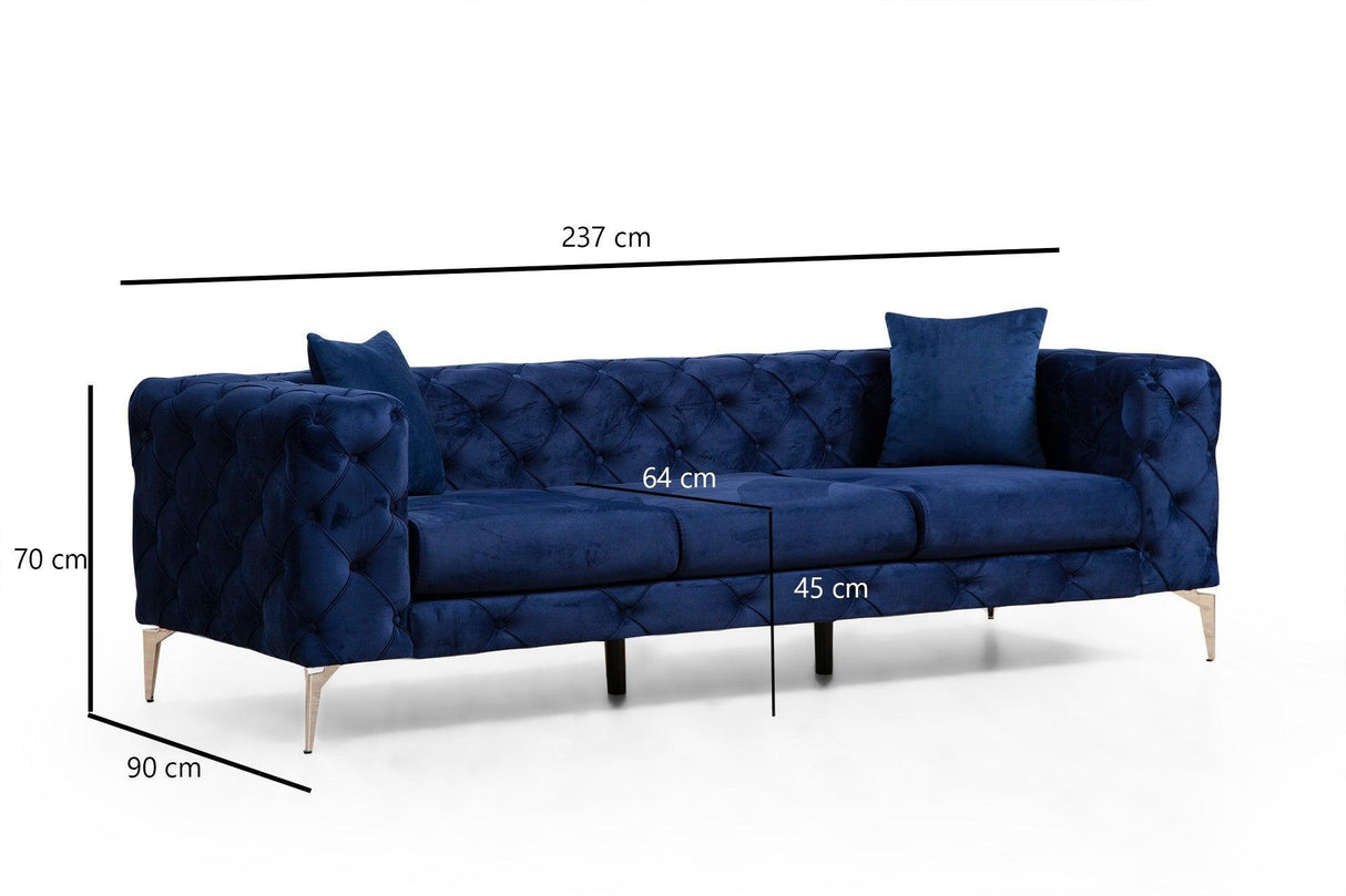 Canapea fixă Como, Diverse culori, Diverse configurații, Diverse dimensiuni - Bleumarin - 27x90x70 cm - 3 locuri | SKU: 569HLN1129 | Canapea fixă Como, varianta Bleumarin - 27x90x70 cm - 3 locuri, produs pentru amenajarea locuinței, disponibil online în România la CasaMob