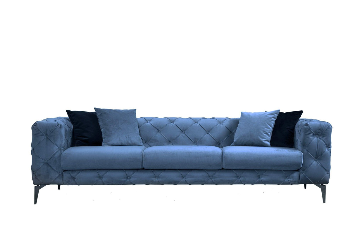 Canapea fixă Como, Diverse culori, Diverse configurații, Diverse dimensiuni - Albastru - 237x90x73 cm - 3 locuri | SKU: 569HLN1112 | Canapea fixă Como, varianta Albastru - 237x90x73 cm - 3 locuri, produs pentru amenajarea locuinței, disponibil online în România la CasaMob