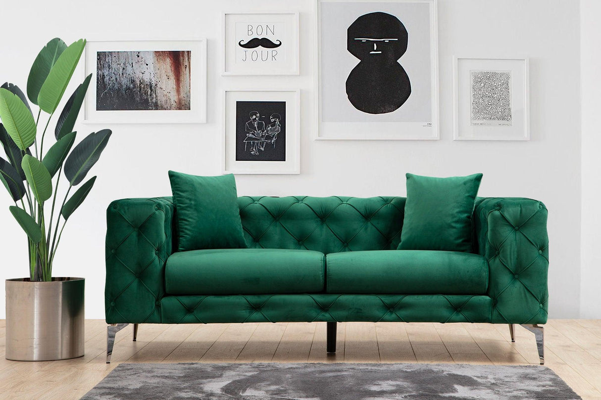 Canapea fixă Como, Diverse culori, Diverse configurații, Diverse dimensiuni - Verde - 197x90x70 cm - 2 locuri | SKU: 569HLN1133 | Canapea fixă Como, varianta Verde - 197x90x70 cm - 2 locuri, produs pentru amenajarea locuinței, disponibil online în România la CasaMob