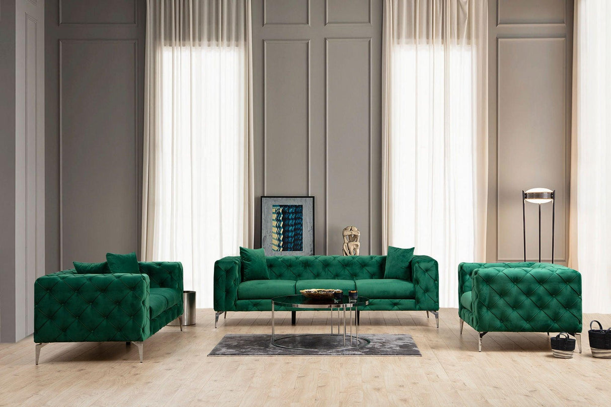 Canapea fixă Como, Diverse culori, Diverse configurații, Diverse dimensiuni - Verde - 197x90x70 cm - 2 locuri | SKU: 569HLN1133 | Canapea fixă Como, varianta Verde - 197x90x70 cm - 2 locuri, produs pentru amenajarea locuinței, disponibil online în România la CasaMob