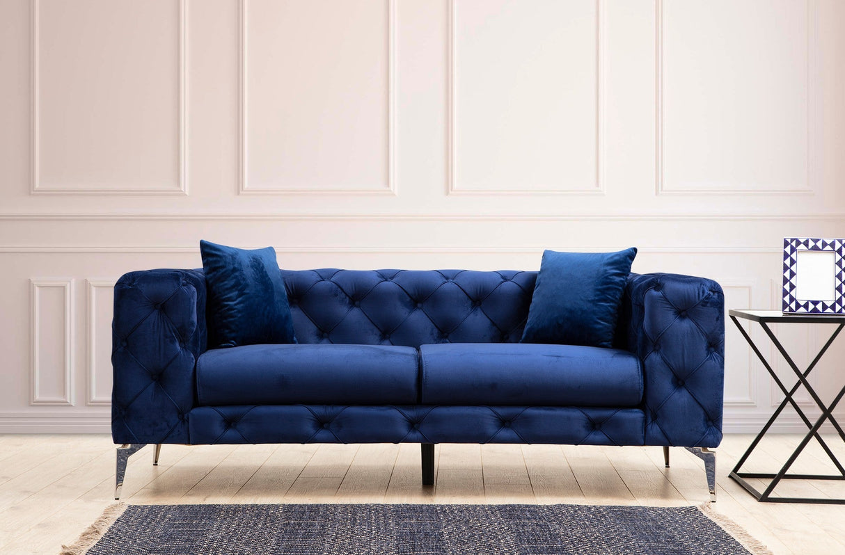 Canapea fixă Como, Diverse culori, Diverse configurații, Diverse dimensiuni - Bleumarin - 27x90x70 cm - 2 locuri | SKU: 569HLN1128 | Canapea fixă Como, varianta Bleumarin - 27x90x70 cm - 2 locuri, produs pentru amenajarea locuinței, disponibil online în România la CasaMob