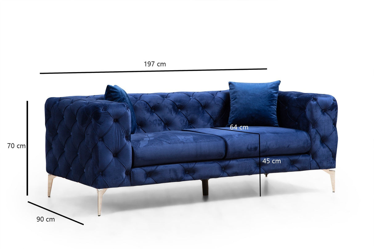Canapea fixă Como, Diverse culori, Diverse configurații, Diverse dimensiuni - Bleumarin - 27x90x70 cm - 2 locuri | SKU: 569HLN1128 | Canapea fixă Como, varianta Bleumarin - 27x90x70 cm - 2 locuri, produs pentru amenajarea locuinței, disponibil online în România la CasaMob