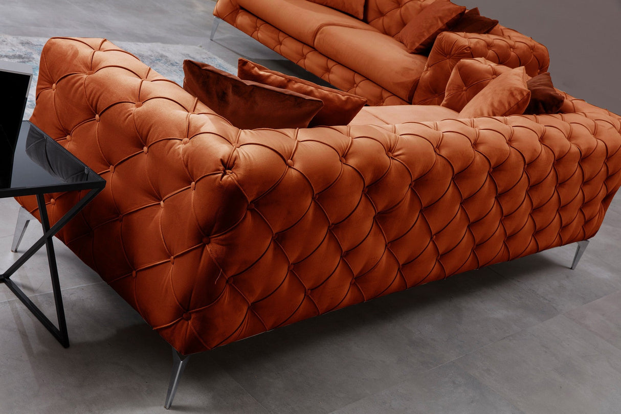 Canapea fixă Como, Diverse culori, Diverse configurații, Diverse dimensiuni - Portocaliu - 197x90x73 cm - 2 locuri | SKU: 569HLN1131 | Canapea fixă Como, varianta Portocaliu - 197x90x73 cm - 2 locuri, produs pentru amenajarea locuinței, disponibil online în România la CasaMob