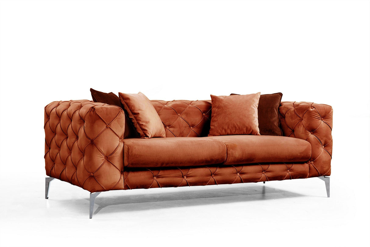 Canapea fixă Como, Diverse culori, Diverse configurații, Diverse dimensiuni - Portocaliu - 197x90x73 cm - 2 locuri | SKU: 569HLN1131 | Canapea fixă Como, varianta Portocaliu - 197x90x73 cm - 2 locuri, produs pentru amenajarea locuinței, disponibil online în România la CasaMob