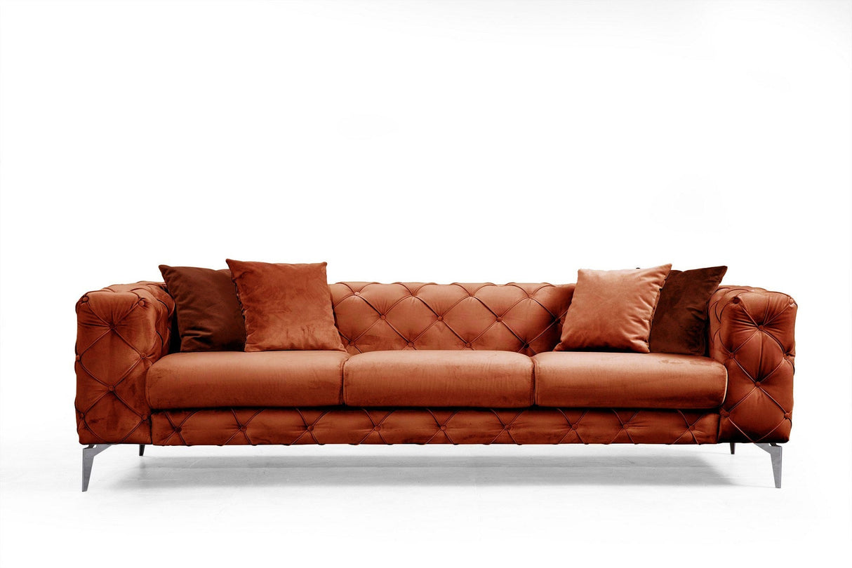 Canapea fixă Como, Diverse culori, Diverse configurații, Diverse dimensiuni - Portocaliu - 237x90x73 cm - 3 locuri | SKU: 569HLN1132 | Canapea fixă Como, varianta Portocaliu - 237x90x73 cm - 3 locuri, produs pentru amenajarea locuinței, disponibil online în România la CasaMob