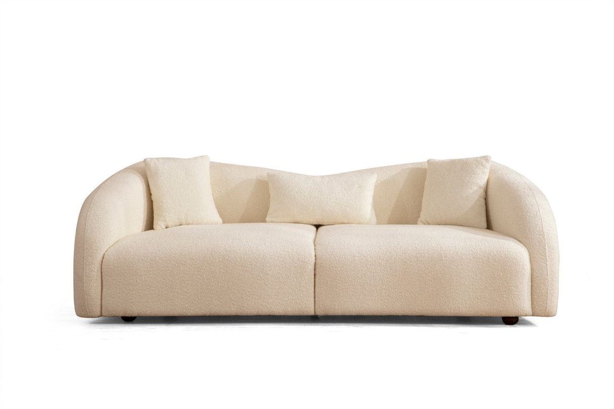 Canapea fixă Venedik, Crem, Diverse configurații, Diverse dimensiuni - 236x91x76 cm - 3 locuri | SKU: 569HLN1136 | Canapea fixă Venedik, Crem, varianta 236x91x76 cm - 3 locuri, produs pentru amenajarea locuinței, disponibil online în România la CasaMob